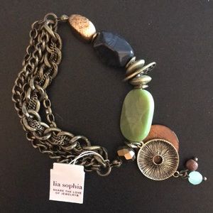 Lia Sophia antique style stretch bracelet